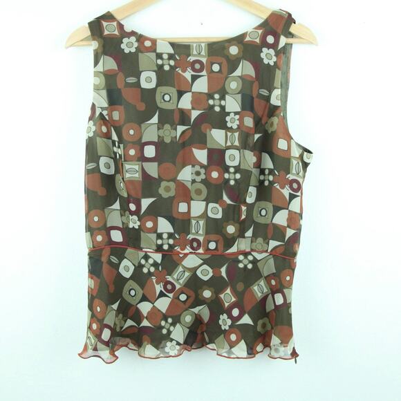 Vintage S M Blouse Drape Neck Ruffle Floral Whimsigoth Officecore Y2K Retro Boho - Picture 5 of 6